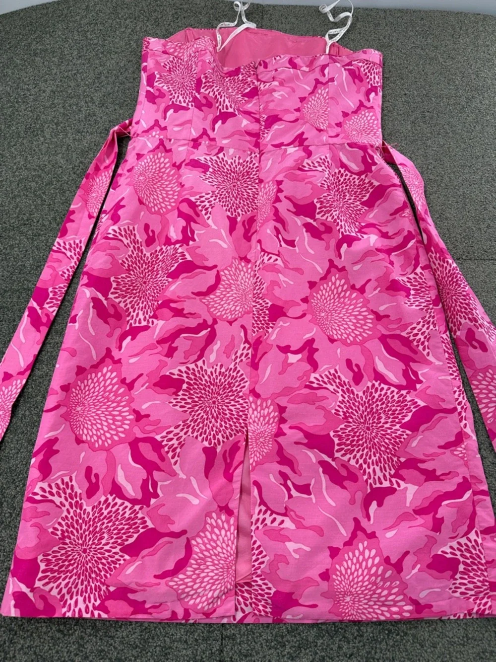 Lilly Pulitzer Dress Wm 8 Pink Floral Strapless Mini Preppy Summer Vibrant Cute - Picture 2 of 9
